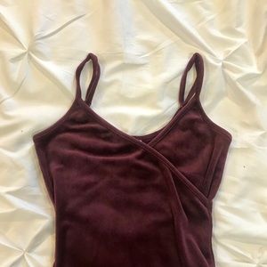 Purple Garage Cross Front Bodysuit